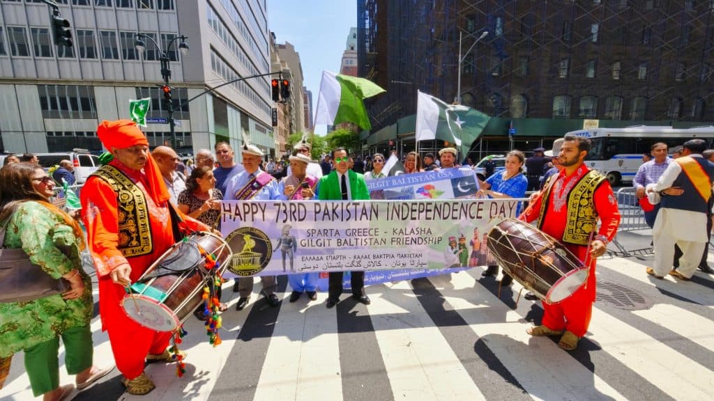 Laconians with Kalasha and Gilgit Baltistan at the Pakistan Parade